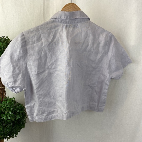 Faithfull The Brand SET Lavender Linen Scelsi Wide Flair High Waist Pants & Top - Picture 6 of 11